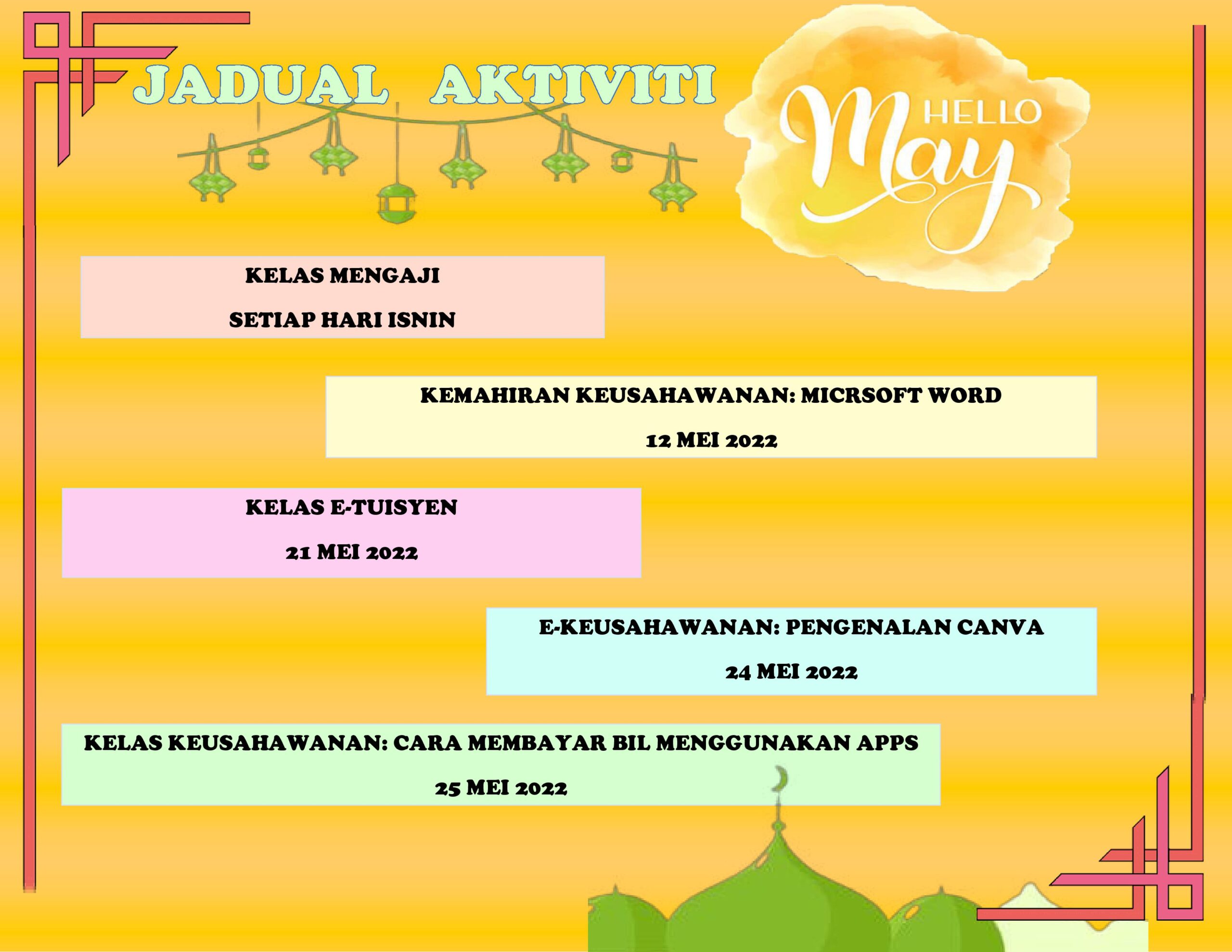 jadual may 1