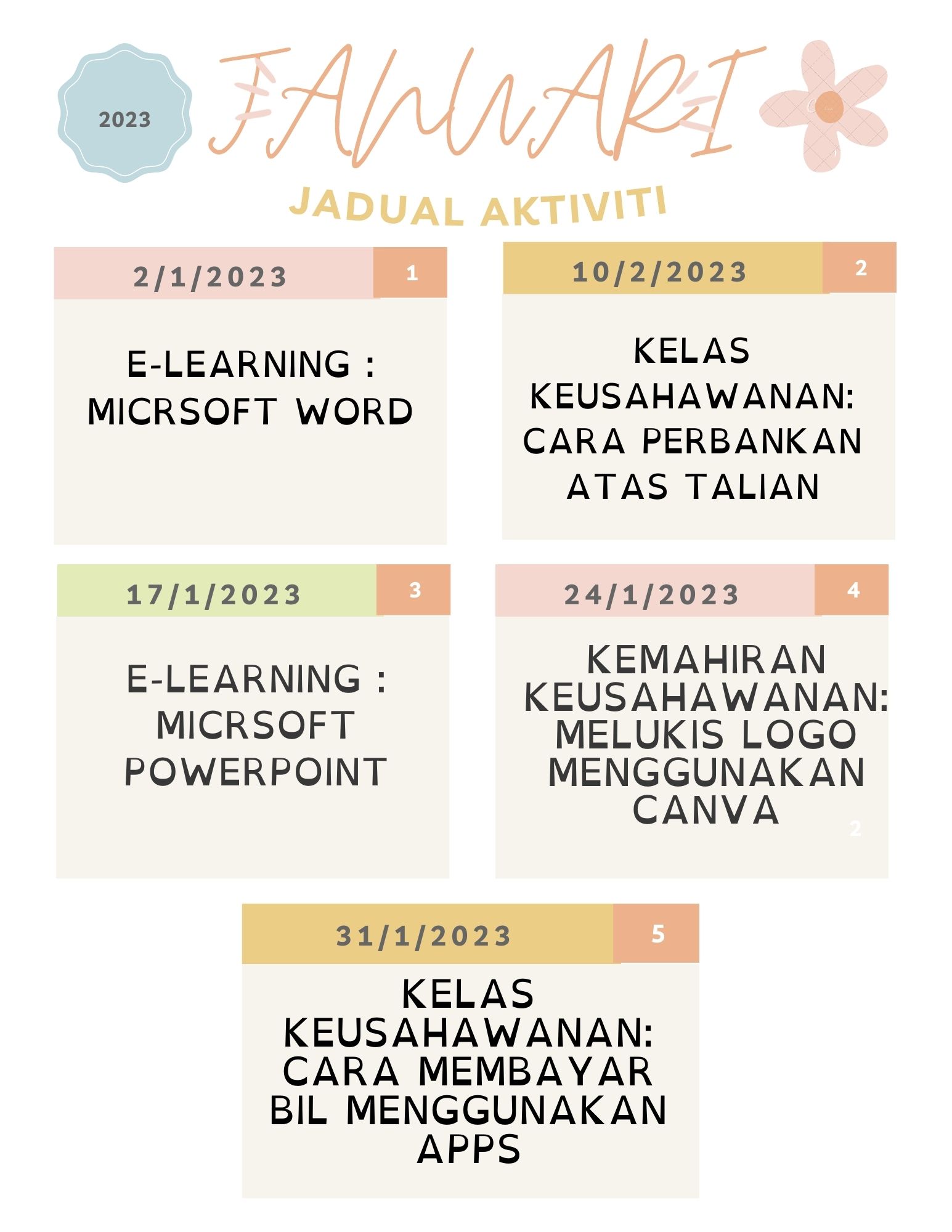 Beige Abstract School Schedule Template 1