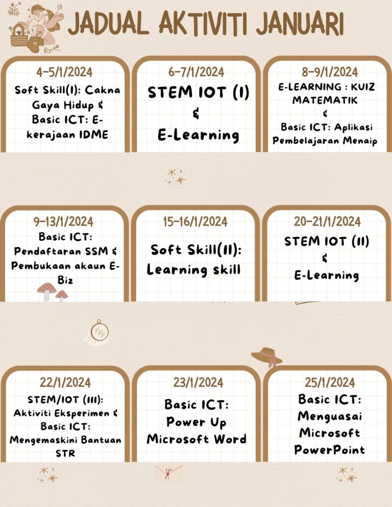 JADUAL JANUARI 2024