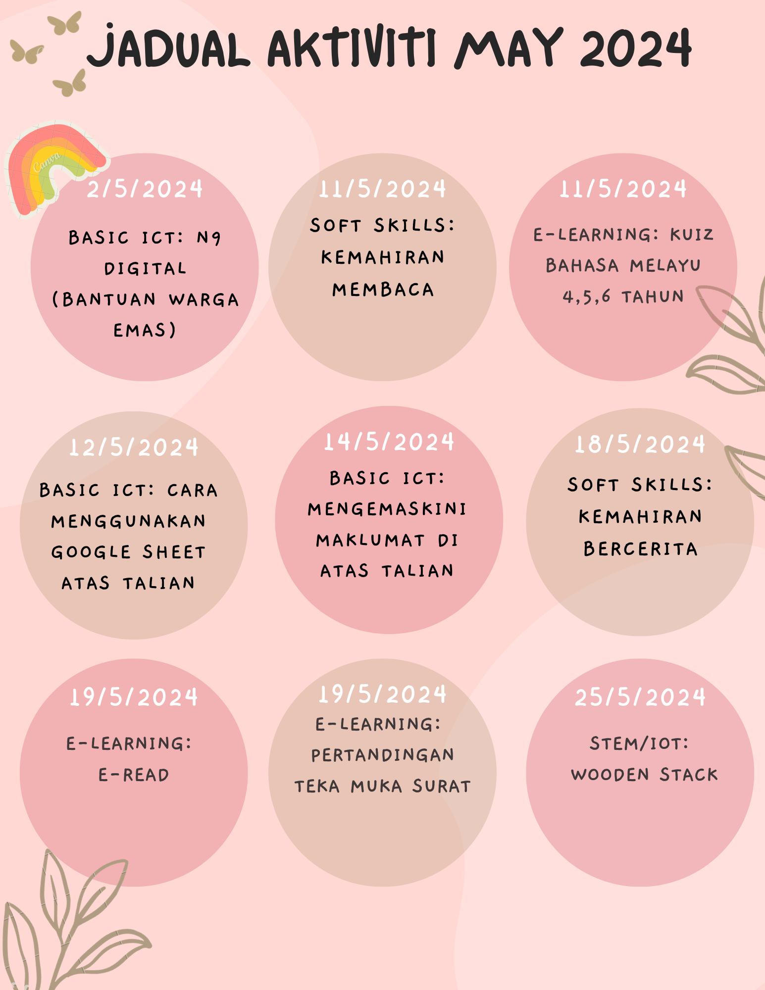 Beige Abstract School Schedule Template 1